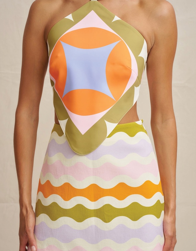BY JOHNNY. - Geo Scarf Top