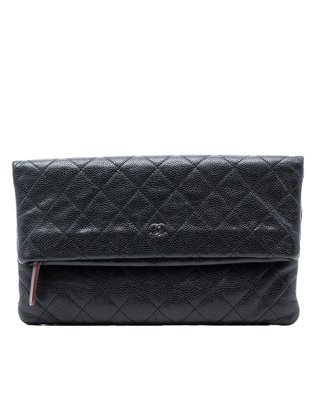 Pre-Loved by Azura Reborn - Pre-Loved Quilted Caviar CC Beauty Foldover Clutch