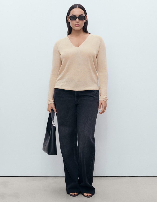 M.N.G - V-Neck Lurex Sweater