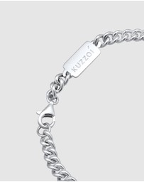 Kuzzoi - ICONIC EXCLUSIVE - Bracelet Men Armour Solid Basic in 925 Sterling Silver