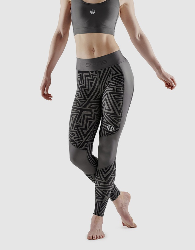 SKINS - SKINS Compression Women's Series-3 Clothing Long Tight Charcoal Angle