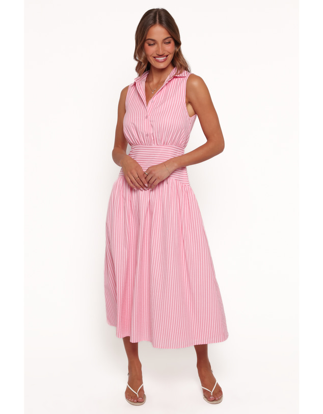 Petal & Pup - Julius Midi Dress - Pink Stripe