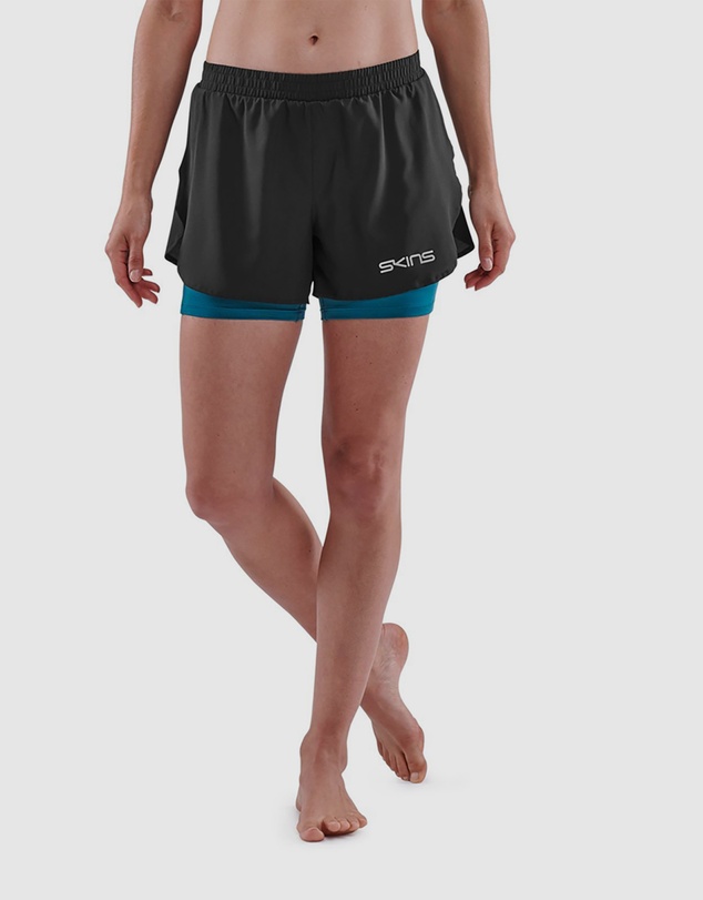 SKINS - SKINS Women's Series-3 Running/Gym X-Fit Shorts Activewear Black