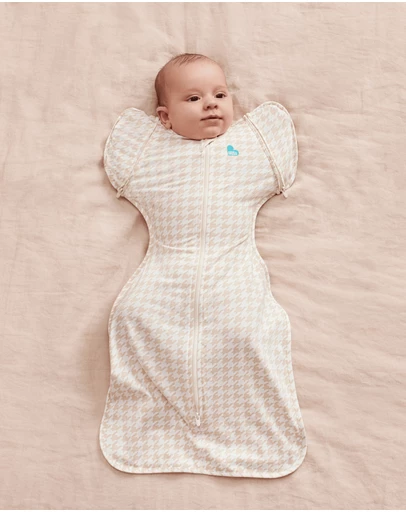 Love to Dream - Swaddle Up™ Transition Bag 1.0 TOG Stretch Cotton Houndstooth Tan