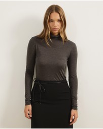 Atmos&Here - Wool Blend Roll Neck Long Sleeve Top