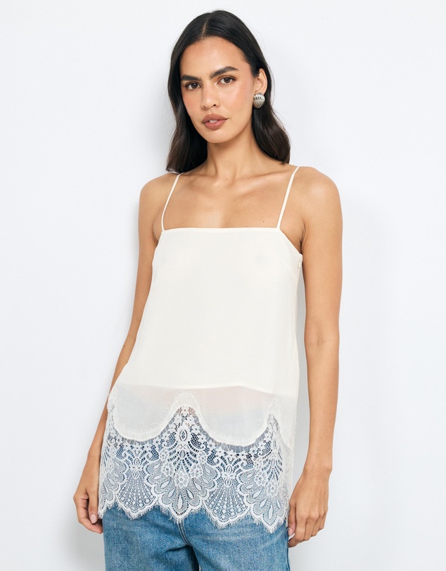 AERE - Alina Lace Trim Cami Top