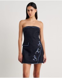 Jag - Seahorse Linen Bustier Dress
