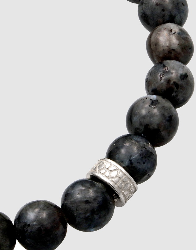Kuzzoi - Tiger Charm Lavakite Bead Bracelet