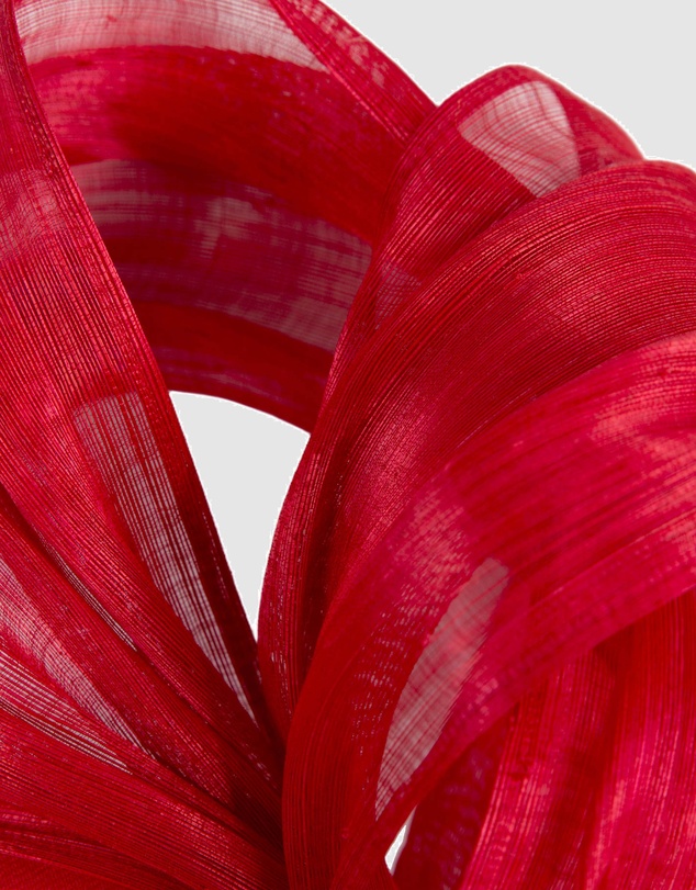 Fillies Collection - Bespoke Bright Red Bow Racing Fascinator