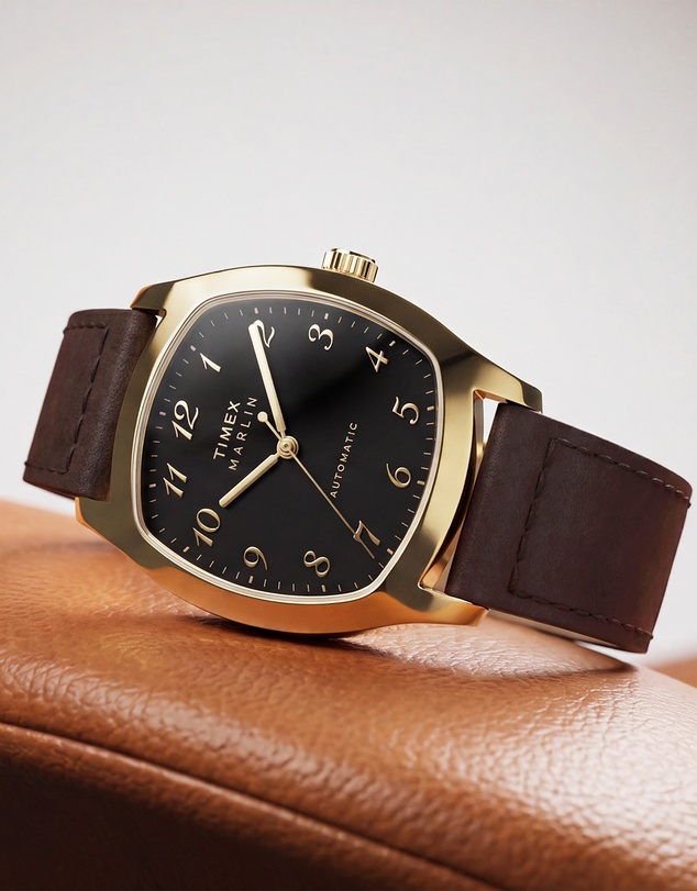 TIMEX - Marlin® Chatham Automatic 36mm Brown Leather Strap Watch