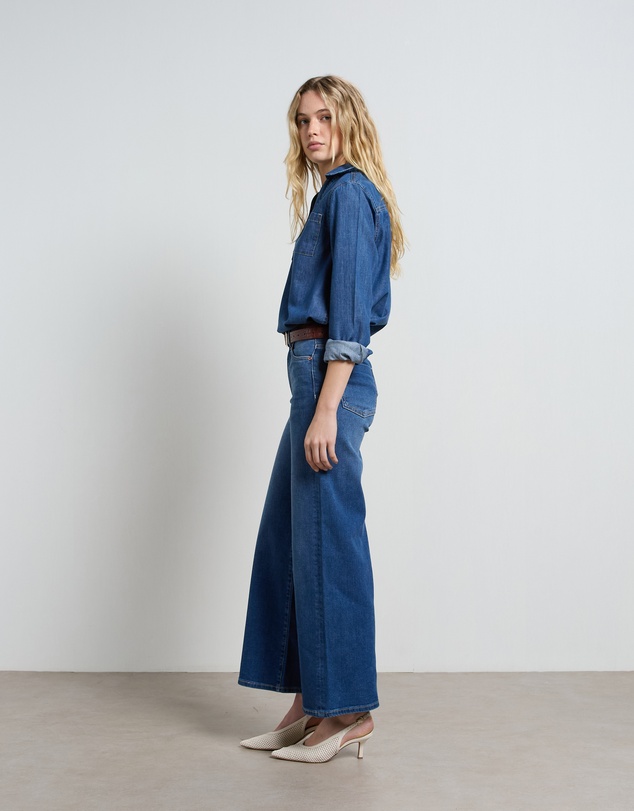 DRICOPER DENIM - Ash Denim Pop Over Shirt