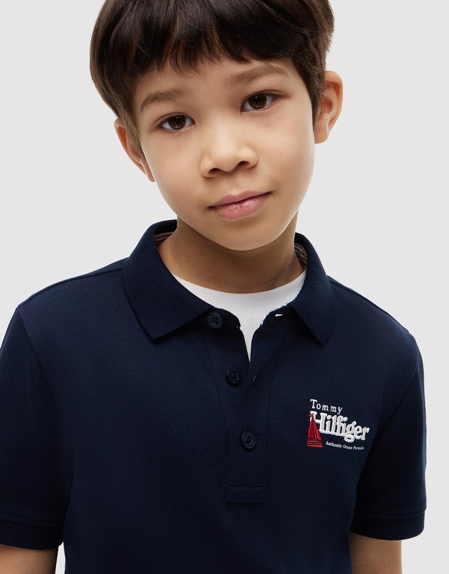 Tommy Hilfiger - Regular Fit Graphic Embroidery Polo Shirt - Kids