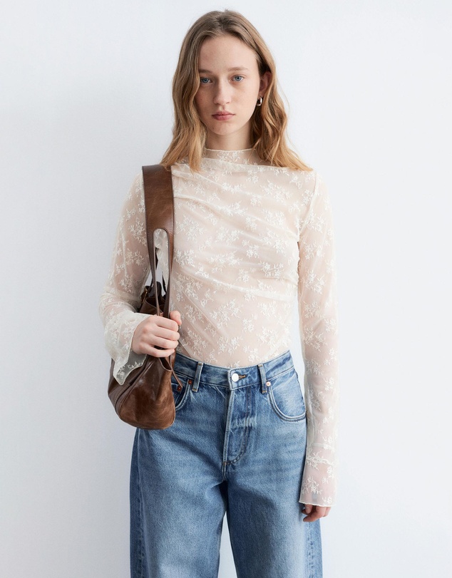 & Other Stories - Long-Sleeve Lace Top
