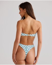 Vacay Swimwear - Positano Top Blue Polka