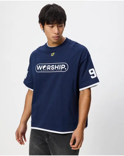 Worship - Sideline Box Crop Layer Tee