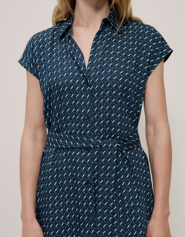 Trenery - Cavelle Cap Sleeve Shirt Dress in Night Sky