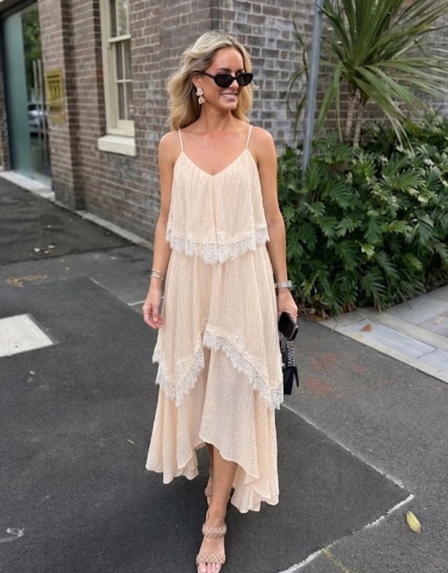 Esther & Co - Qiana Dress - Vanilla Romance