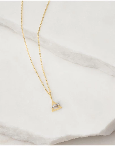 Luna Rae - Solid Gold -Air Element Necklace