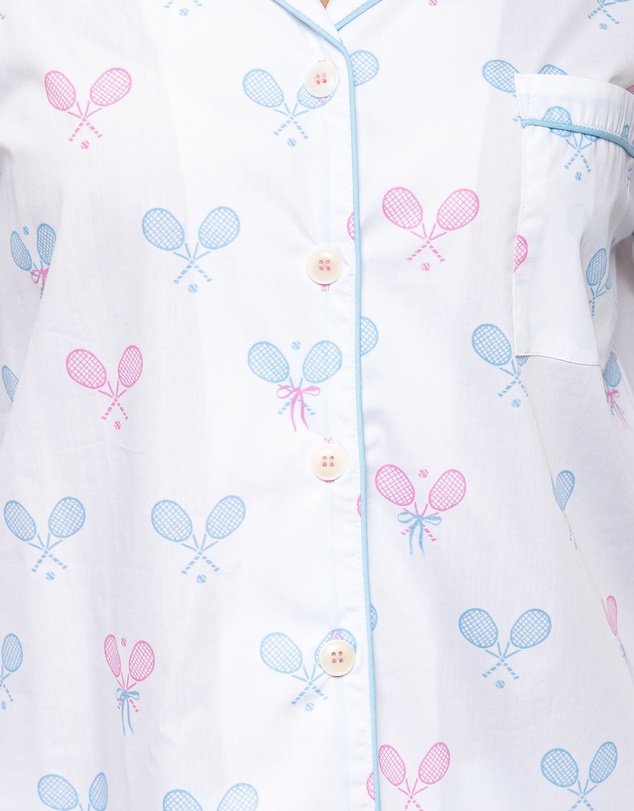 Sant And Abel - Women's Tennis Bows Long PJ Set
