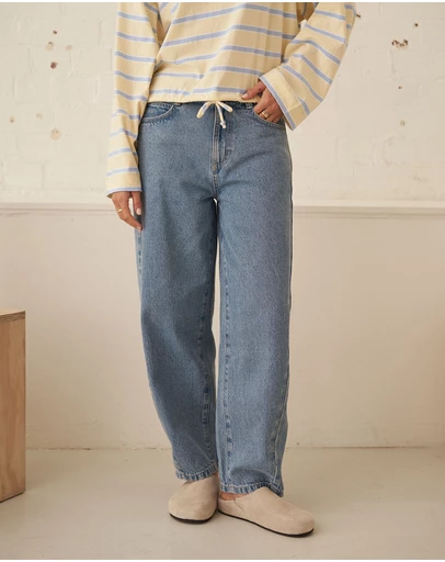 Ceres Life - Leah Tapered Barrel Jean