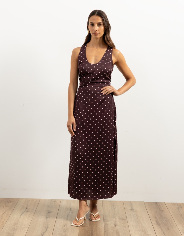 Atmos&Here - Lowen Satin Midi Dress