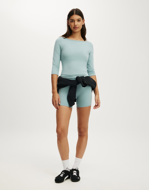 Cotton On Body Active - Ultra Soft Boat Neck 3/4 Sleeve
