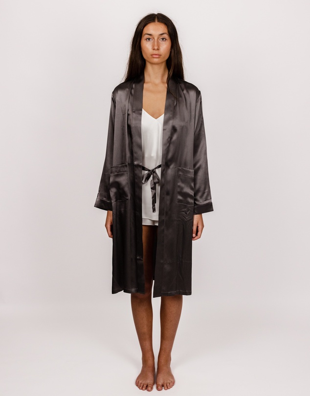 SILK MAGNOLIA - Silk Robe Dressing Gown