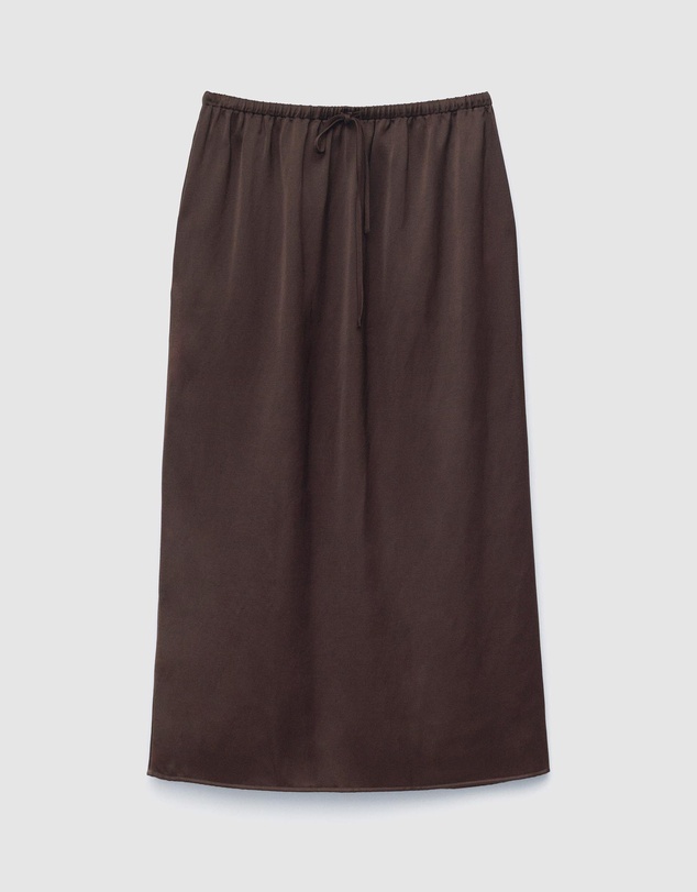 & Other Stories - Drawstring Satin Midi Skirt