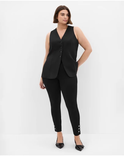 City Chic - Plus size Party Fever Pant - black
