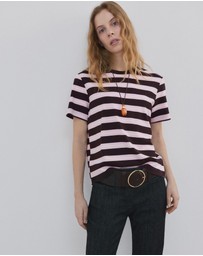 M.N.G - Striped Short-Sleeved T-Shirt