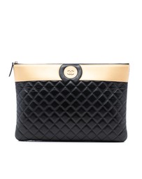 Pre-Loved by Azura Reborn - Pre-Loved Large CC Bicolor Quilted Lambskin Clutch
