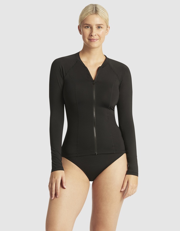 Sea Level Australia - Essentials Long Sleeve Rash Vest - Full Zipper