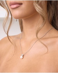 The White Collection - Anna - Minimal Silver Bridal Necklace