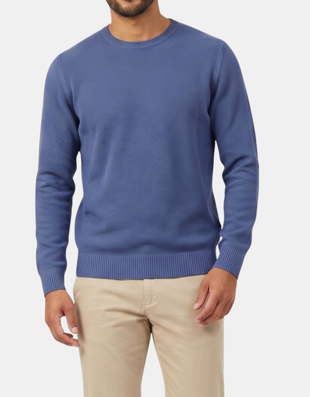 Henry Bucks - Henry Sartorial Cotton Textured Crew Neck Knit