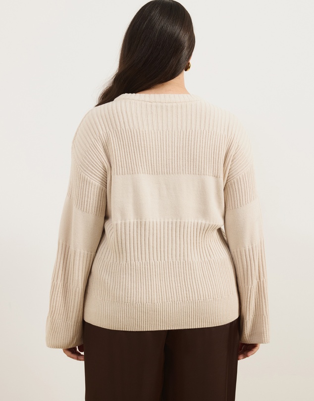 Atmos&Here Curvy - Irena Rib Knit Jumper