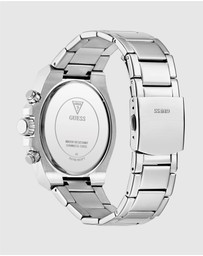 GUESS - GUESS Men's Silver Tone Multi-function Watch