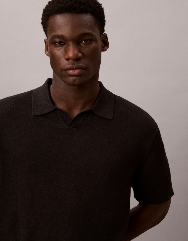 Calvin Klein - Linen Blend Polo Sweater