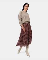 Forcast - Rema Floral Pleated Skirt