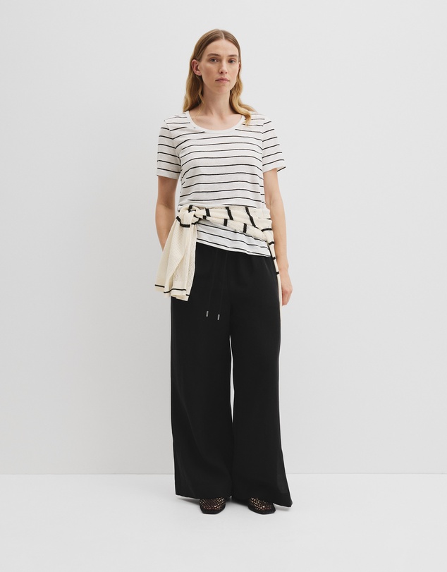 Country Road - Organically Grown Linen Stripe Scoop Neck T-shirt
