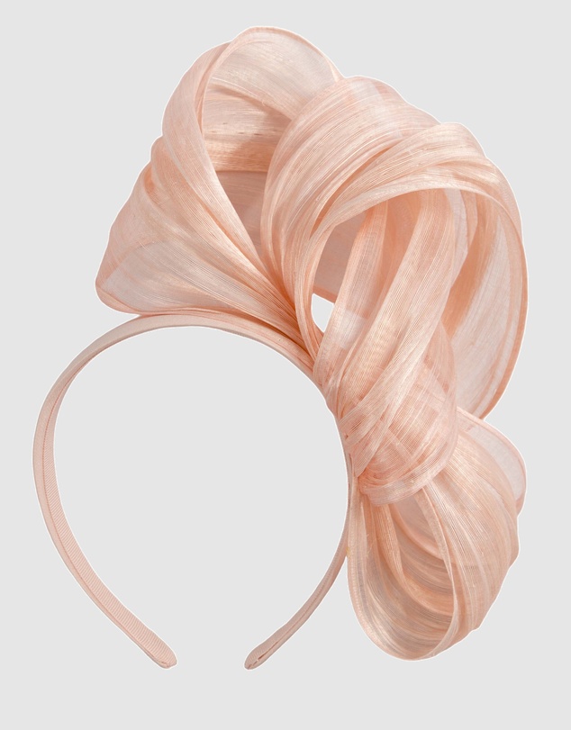 Fillies Collection - Bespoke Blush Bow Racing Fascinator