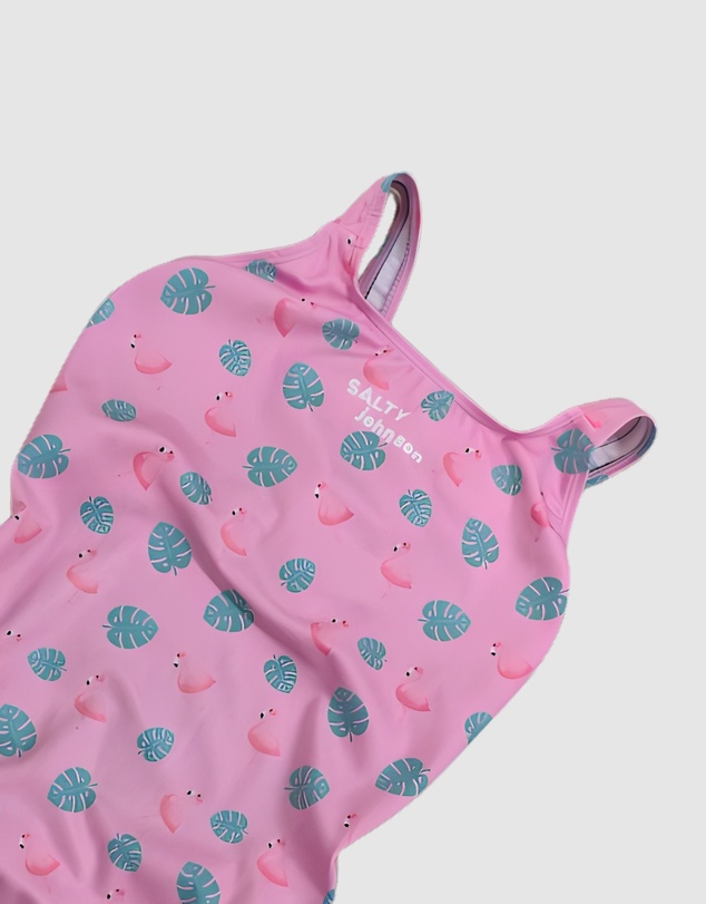 Salty Johnson - Leaves Thick Strap One Piece