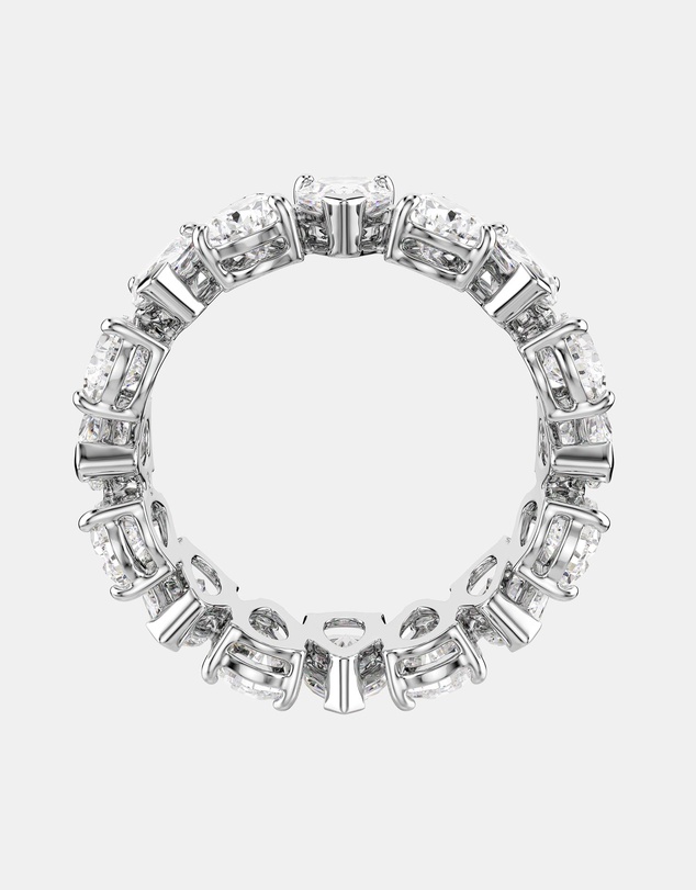 Swarovski - Matrix Vittore Ring, Pear Cut, White, Silver-Tone Finish