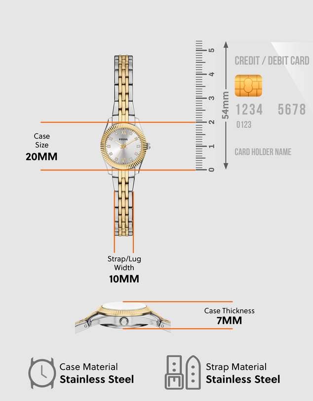 Fossil - Scarlette Two Tone Analogue Watch