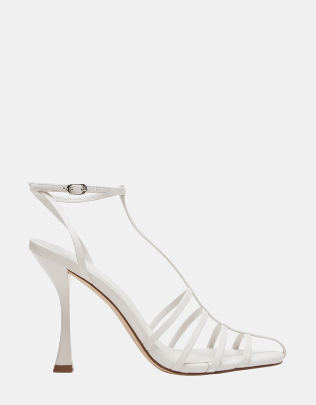 Steve Madden - Tildah White Leather Heels