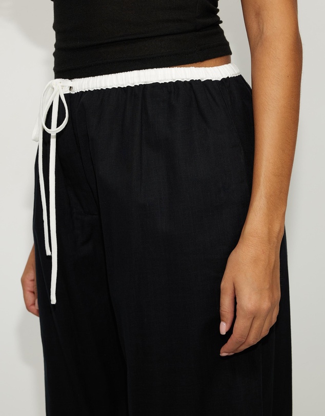 Dazie - Lido Contrast Linen Blend Pants