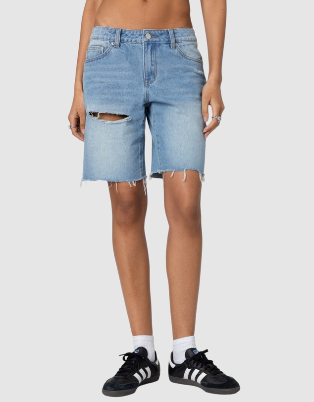 EDIKTED - Riptide Denim Bermuda Shorts
