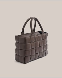 VESTIRSI - Margot XL Dark Chocolate Woven Tote