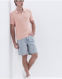 UNISON - Wavy Stitch Knit Polo
