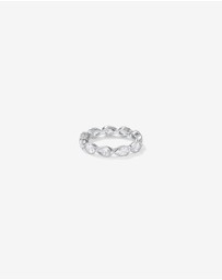 Michael Hill - Pear Shaped Cubic Zirconia Bezel Set Eternity Ring in Sterling Silver