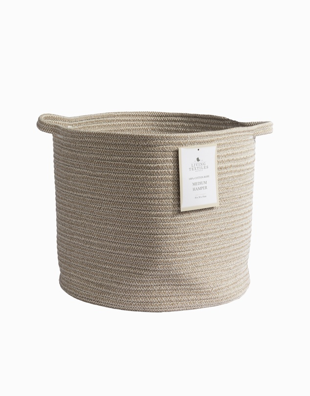 Living Textiles - Medium Single Tone Hamper - Natural